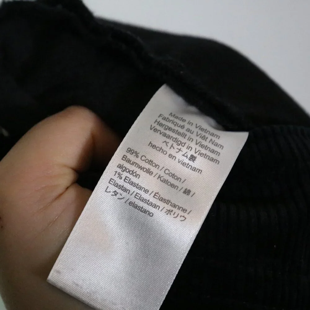 J Crew Corduroy High Rise Straight Leg Trouser Pants Women 10 Tall Black Neutral